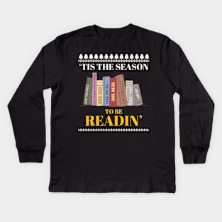 Bookish book Christmas holiday gifts & librarian gift for book nerds, bookworms Kids Long Sleeve T-Shirt